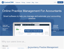 Tablet Screenshot of centrecrm.com